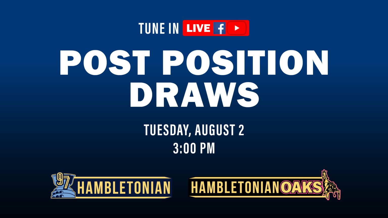 Hambletonian PostPosition Draw Information Meadowlands Racing