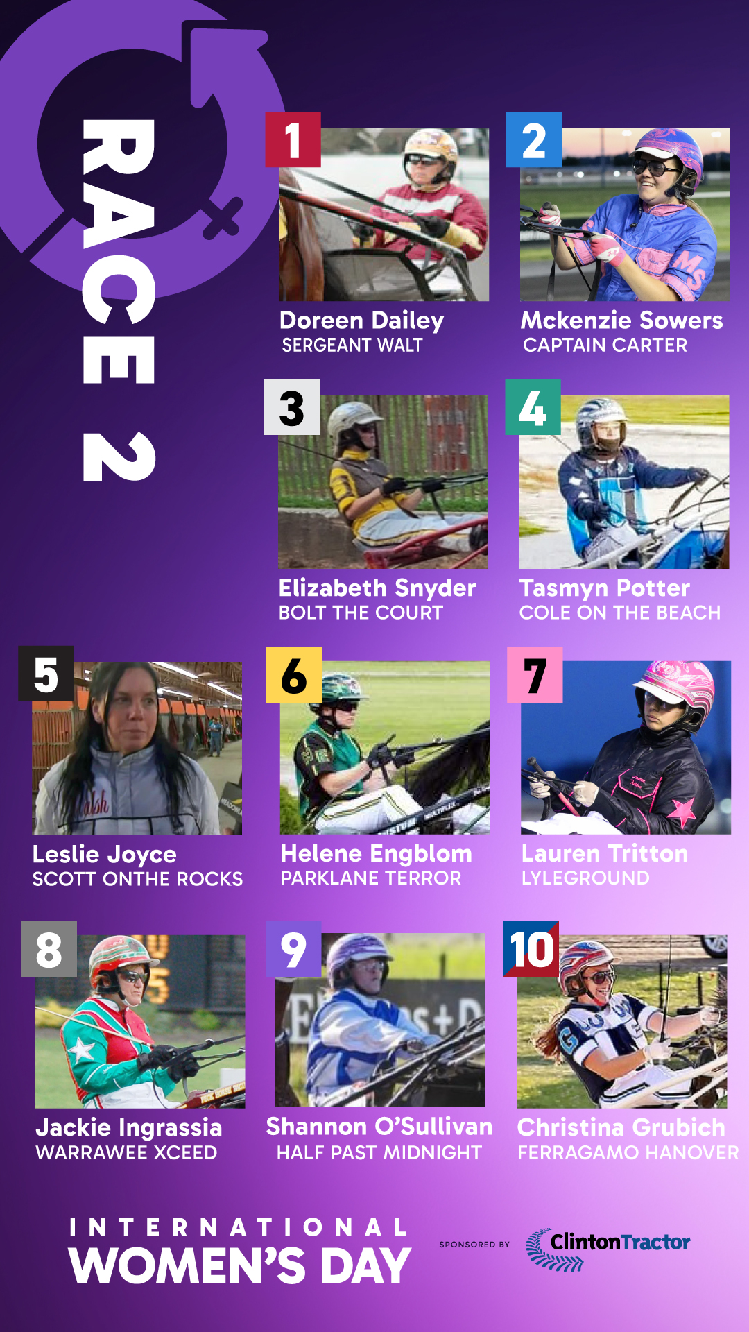 Women's Day Racers International Women's Day Celebration - Meadowlands Racing ...