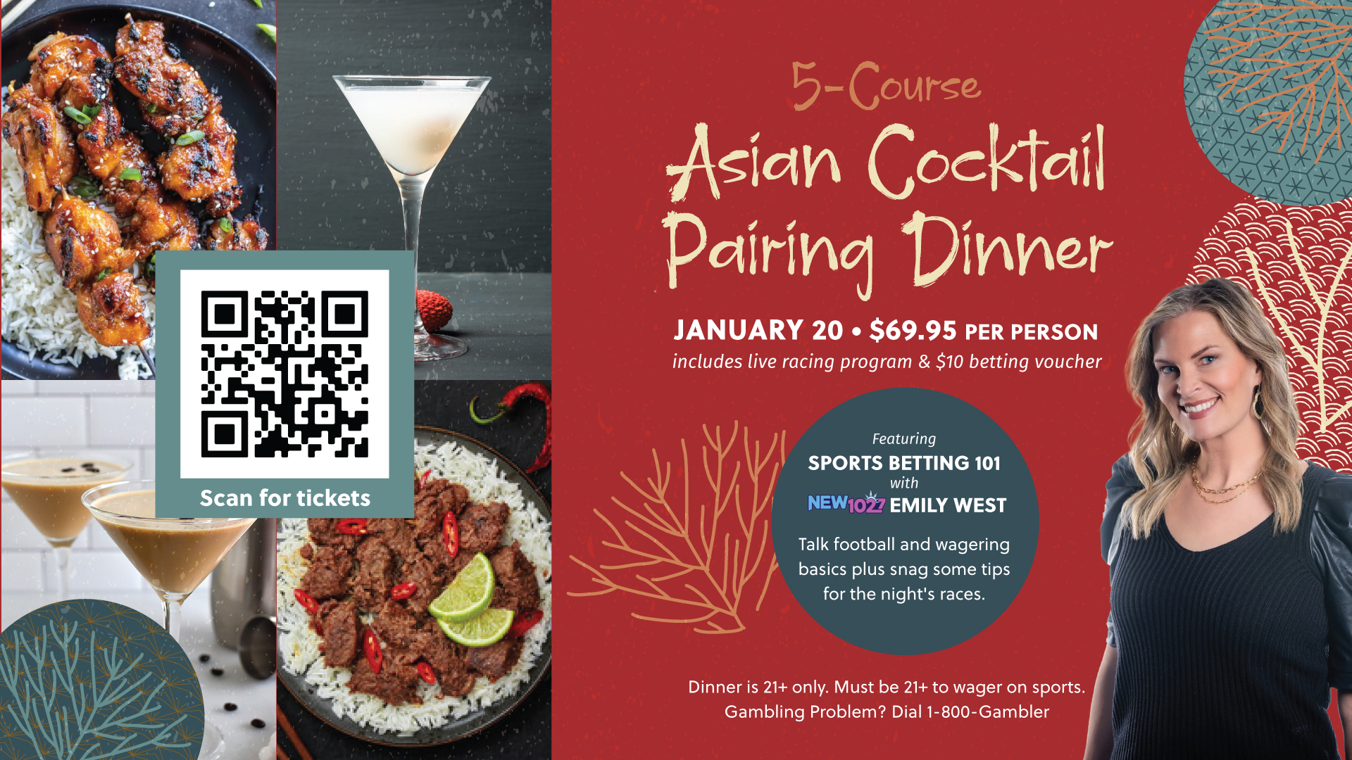 EAT AND LEARN ASIAN INSPIRED COCKTAIL DINNER Meadowlands Racing